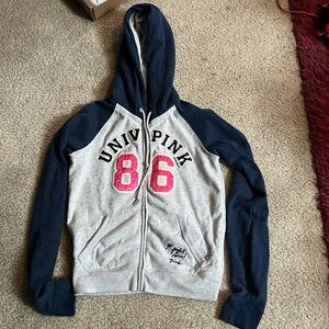 Vintage y2k Victoria secret PINK …. University of PINK zip hoodie